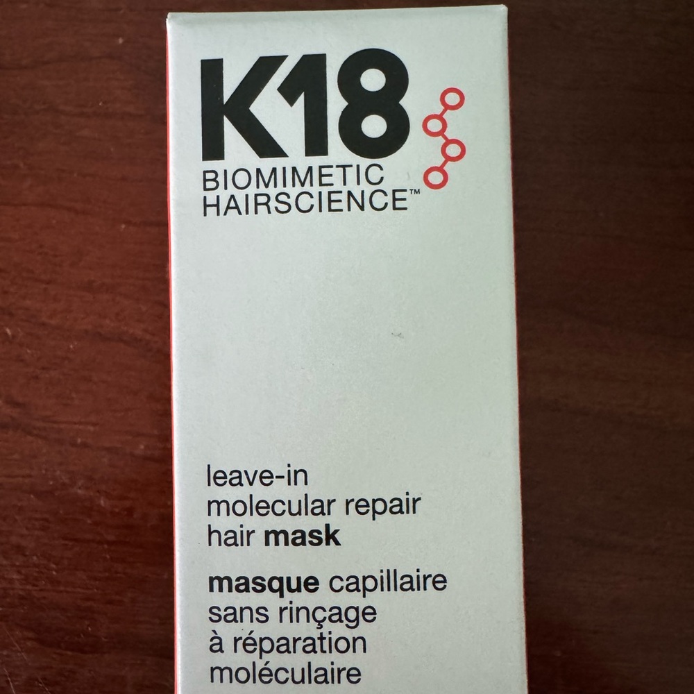 K18 leave-in molecular hair mask, 15mL mini size. 7 bottles available!
